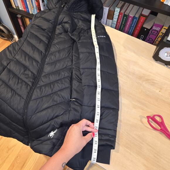 Spyder Kids L 12/14 Jacket Large Black Boundless Quilted Puffer Coat Packable - Picture 11 of 11